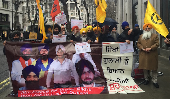 A view of protest by Sikh groups