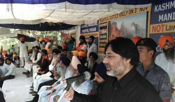SAR Geelani addressing a gathering in remembrance of Sikh Genocide 1984  [File Photo]