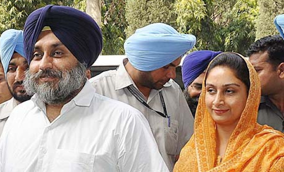 Sukhbir Badal and Harsimrat Badal [File Photos]