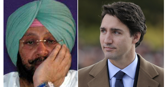 Capt. Amarinder Singh (L) and Justin Trudeau (R) [File Photos]