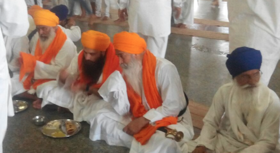 Acting Jathedars visit Darbar Sahib - Photo taken at Guru Ramdas langar hall (Source: SADA Whatsapp)