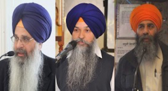 Bhai Joga Singh (L), Loveshinder Singh Dallewal (C) and Kuldeep Singh Chaheru (R) [File Photos]