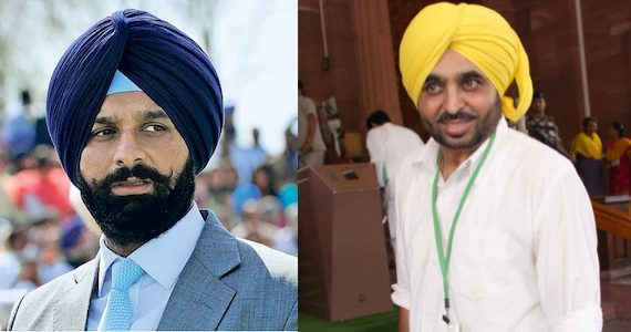 Bikram Majithia (L) and Bhagwant Mann (R) [File Photo]