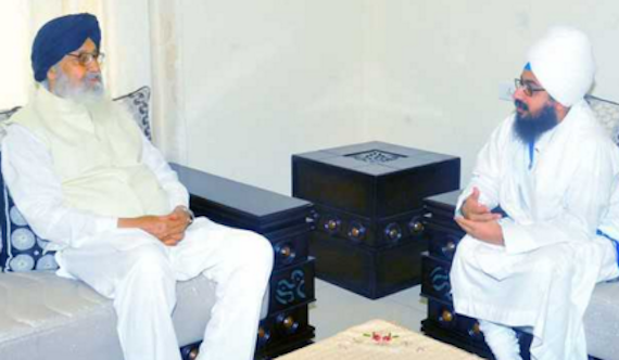 CM Chief Minister Parkash Singh Badal meets Bhai Ranjit Singh Dhadrianwale