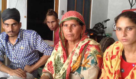 Sukhwant Kaur, whose brothers-in-law were among 28 beaten up in jail, with family | Photo Credits: The Tribune