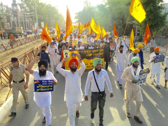 Another view of Ghllughara Remembrance March by Dal Khalsa in Amritsar [6 June, 2016]