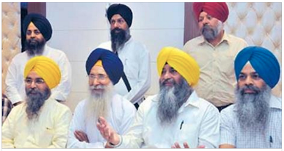 Giani Kewal Singh and others addressing the press conference