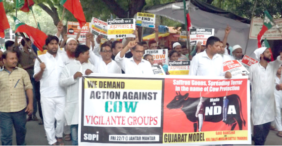 SDPI holds protest at Jantar Mantar