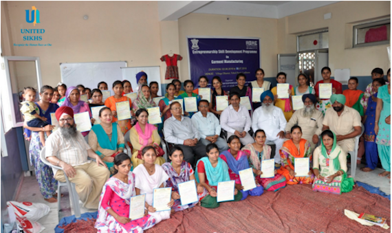 All the 29 women receive certificates at the end of UNITED SIKHS' Skill Development Program