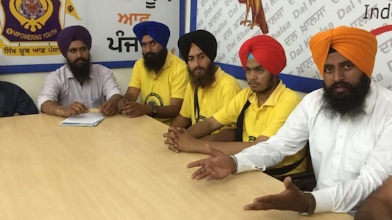 Sikh Youth of Punjab leaders addressing media persons