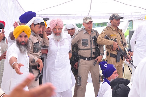 Daya Singh Lahoria was brought to the venue under tight security