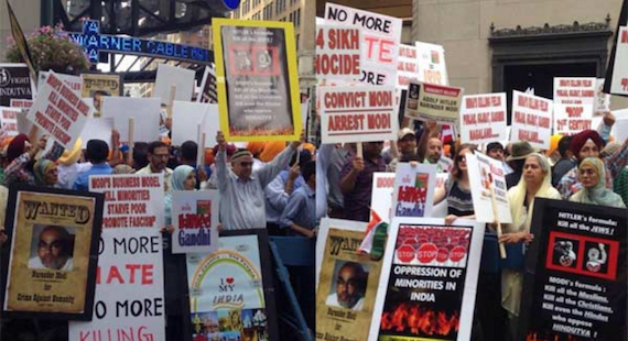 Sikh and Kashmiri diaspora in New York holds protest against atrocities in Kashmir