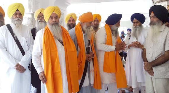 Family members of Sikh Shaheeds being honoured at Akal Takht Sahib