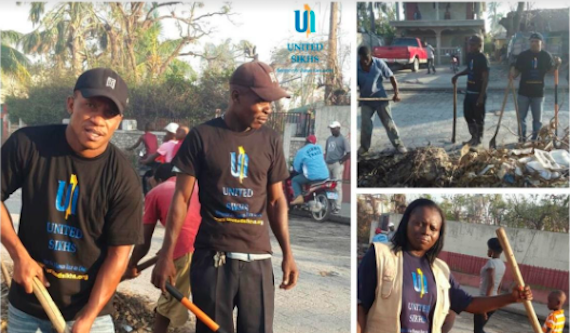 On October 15th, the UNITED SIKHS volunteer team cleared over 5 tons of debris from the streets in Torbeck, Port Salut and the town of St. Jean.