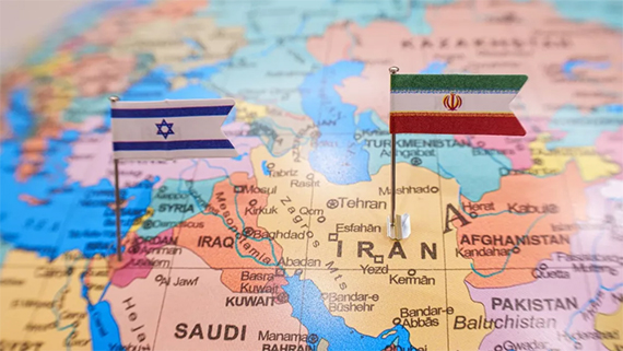 Iran, Isreal, West Asia map