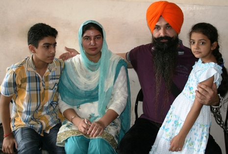 Bhai Balwant Singh Rajoana with family