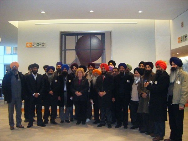 Sikh representatives pictured with Jean Lambert MEP