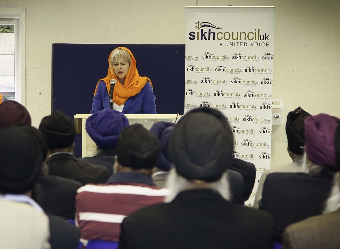 UK Home Secretary at Sikh Council UK's function